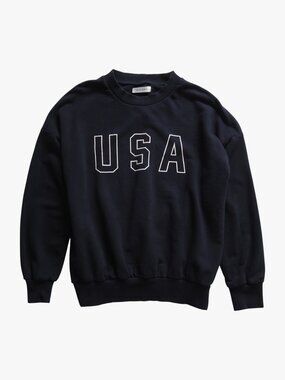 (RARE) ANINE BING | 100% COTTON "USA" CREWNECK SWEATSHIRT